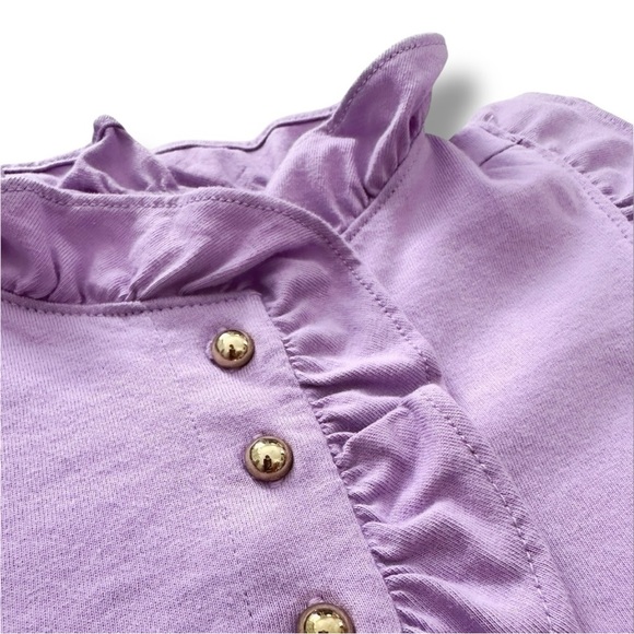 Janie & Jack | The Ruffle Button Top (6)💜 - Picture 2 of 5
